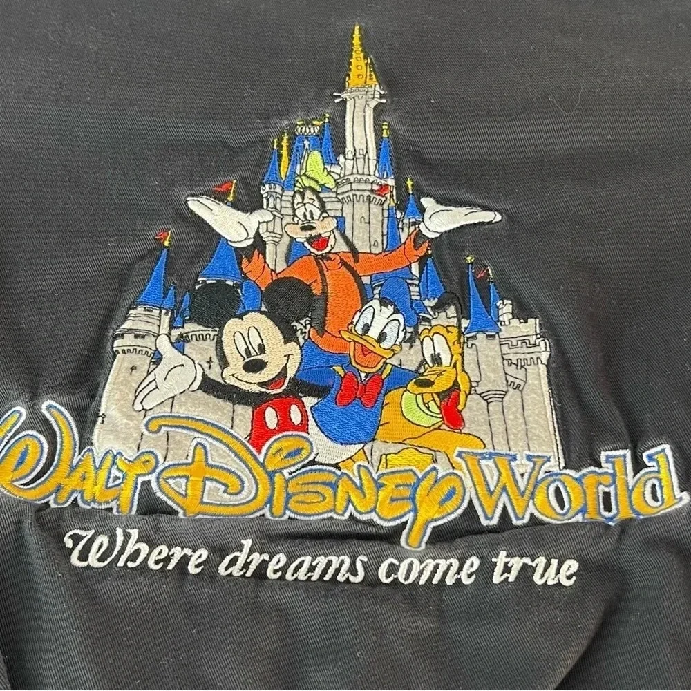 Walt Disney World Where Dreams Come True Bomber Patch Jacket Size S Full Zip